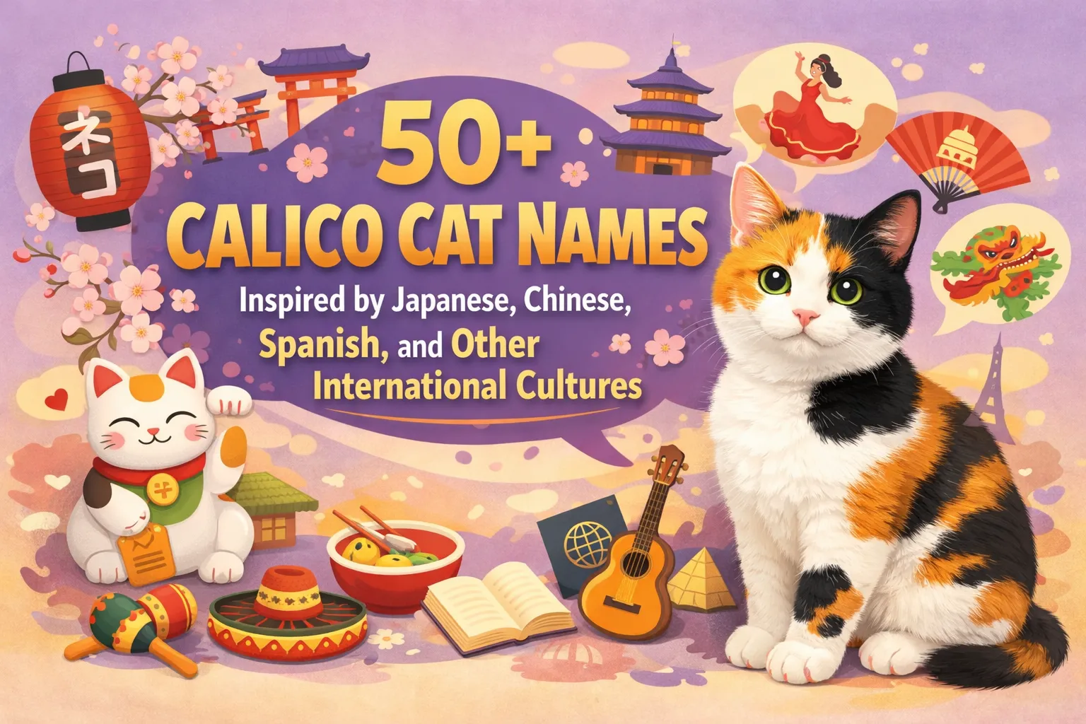 50+ Calico Cat Names Inspired by International Cultures