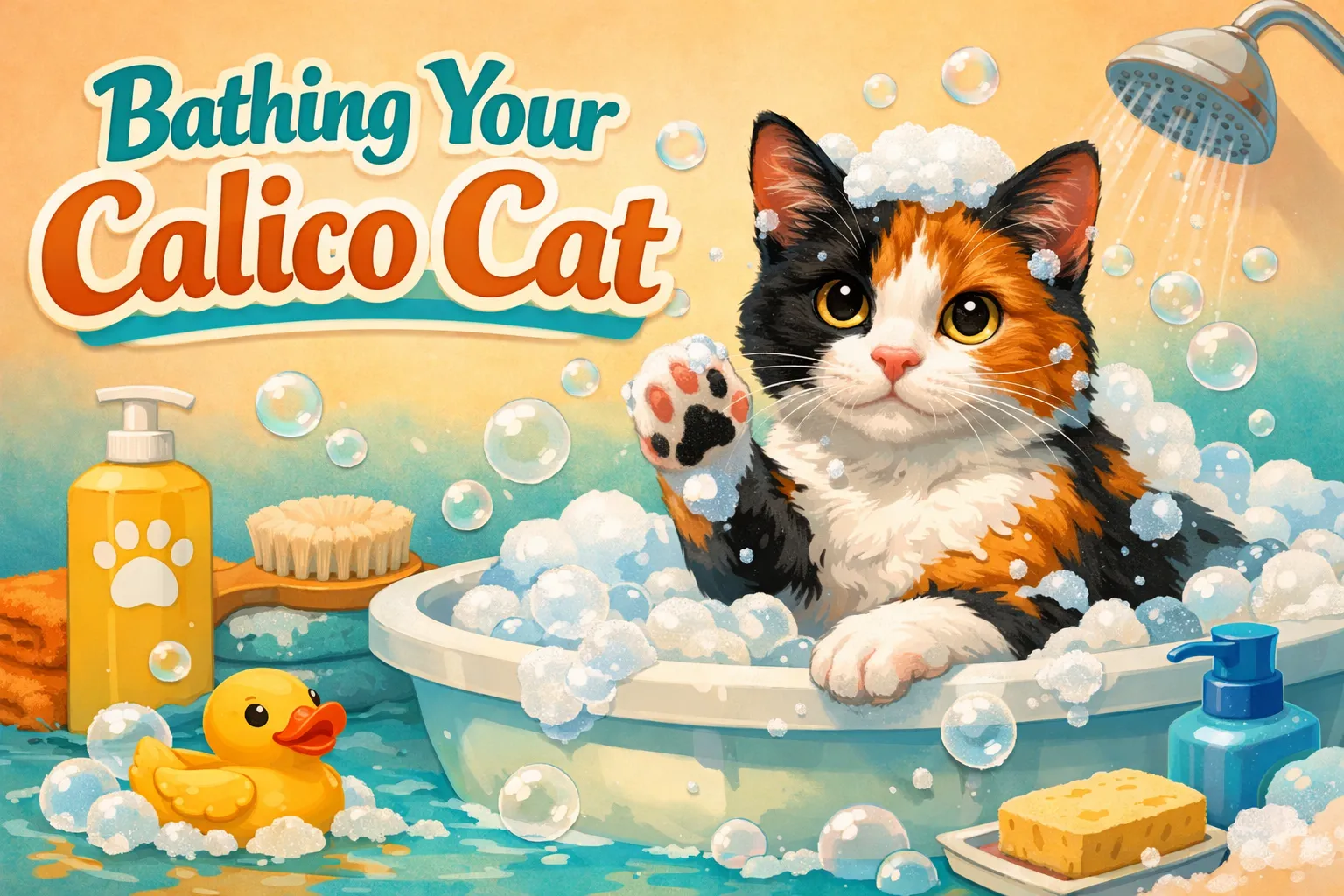 Bathing Your Calico Cat