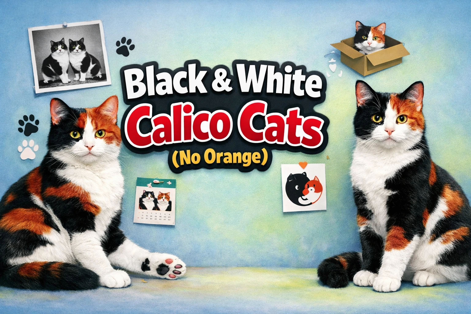 Black & White Calico Cats (No Orange)