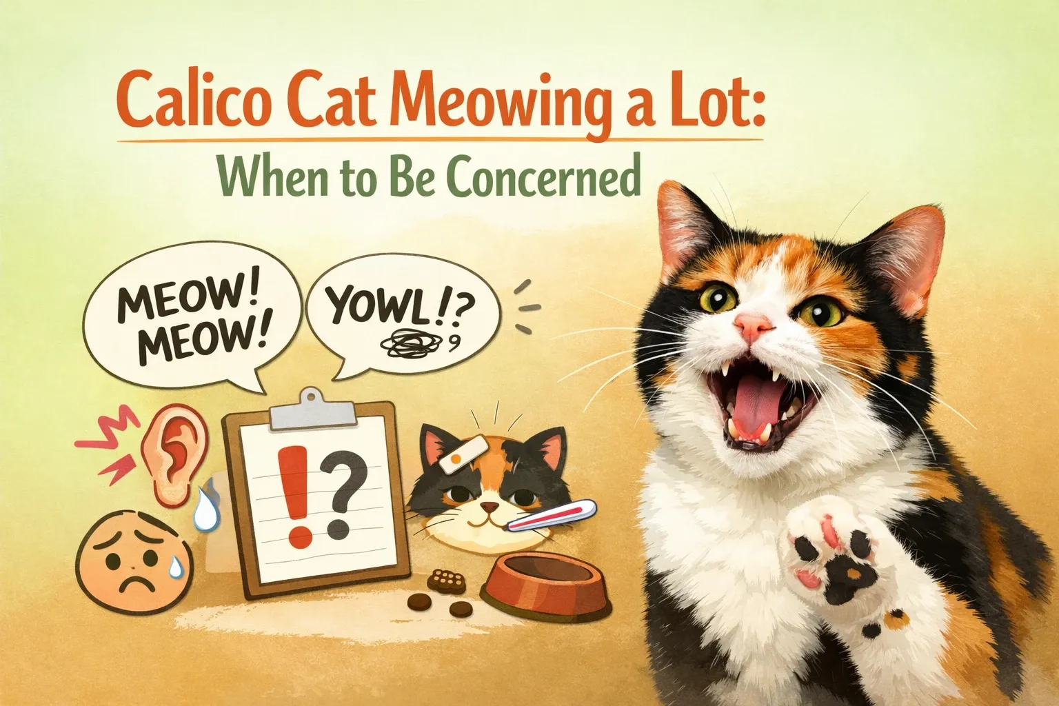 Calico Cat Meowing a Lot: When to Be Concerned