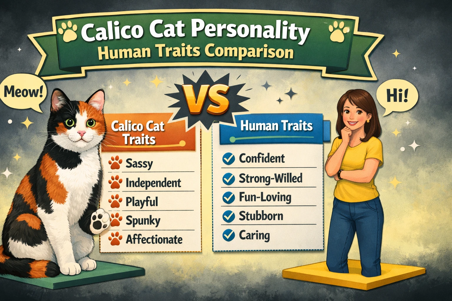 Calico Cat Personality Human Traits Comparison