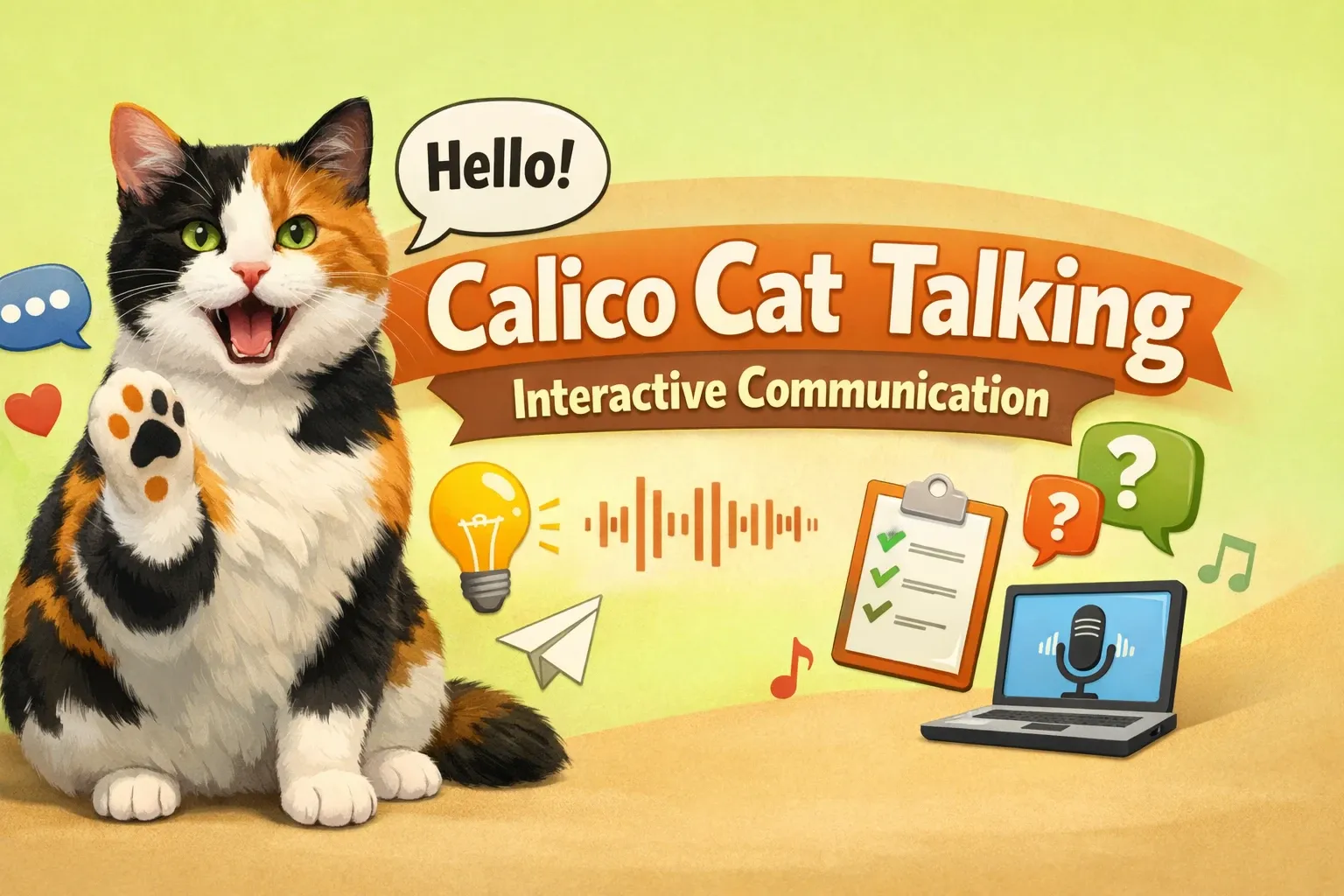 Calico Cat Talking: Interactive Communication