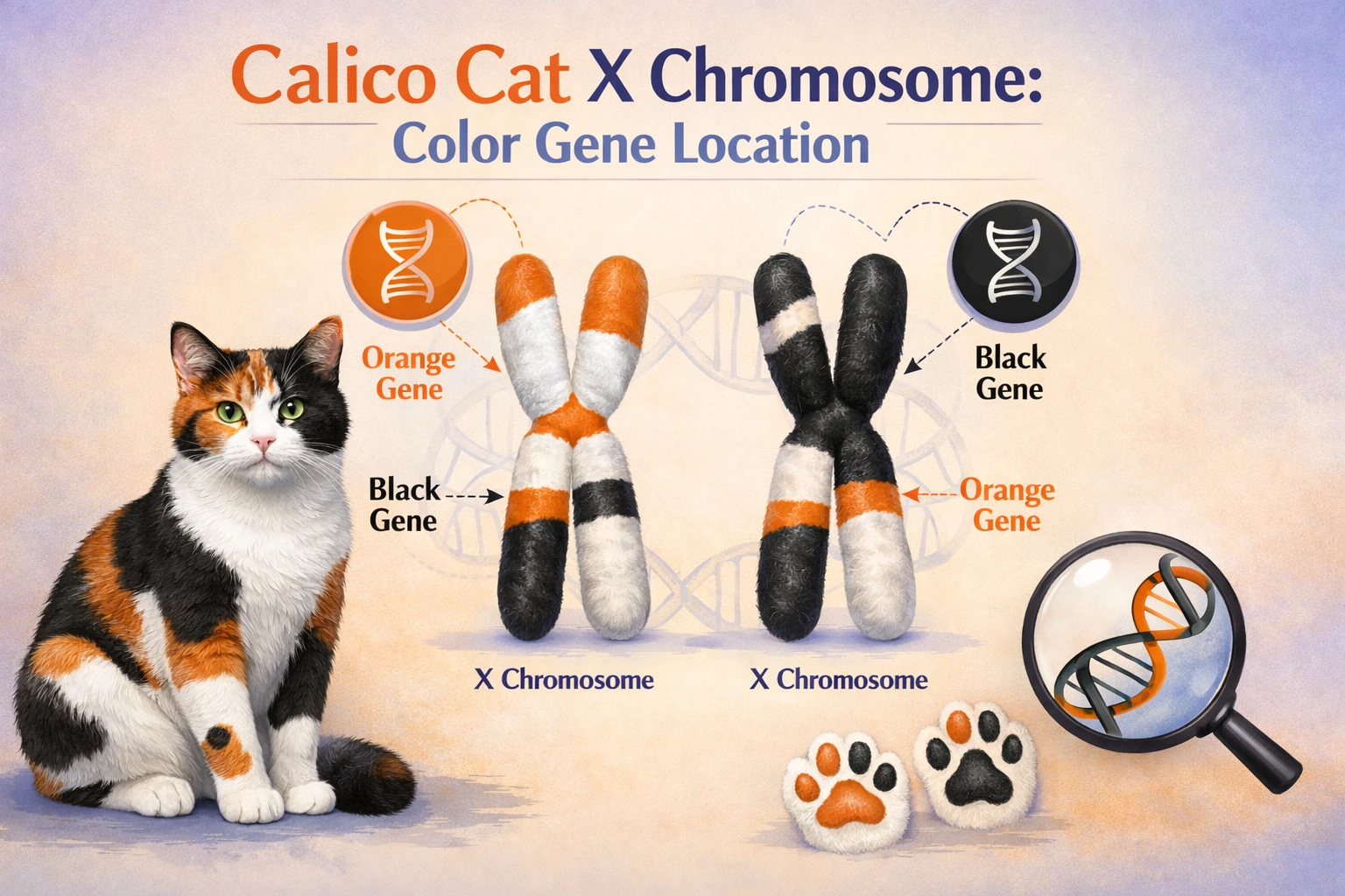 Calico Cat X Chromosome Color Gene Location