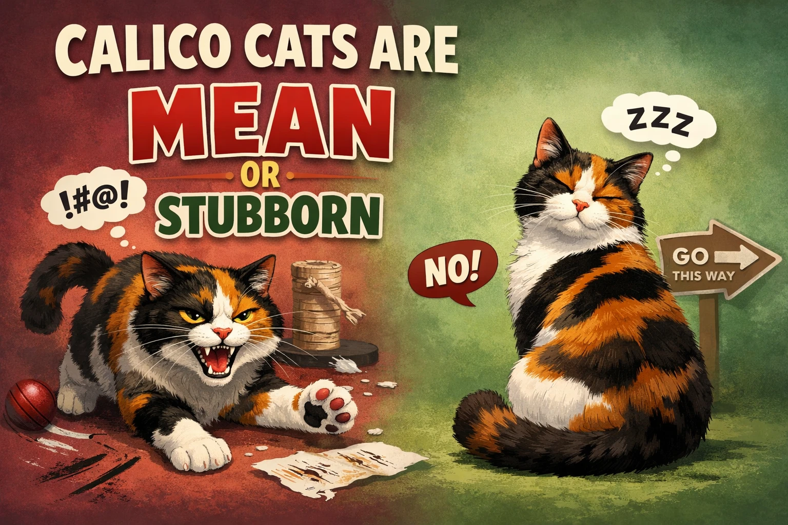 Calico Cats Are Mean or Stubborn