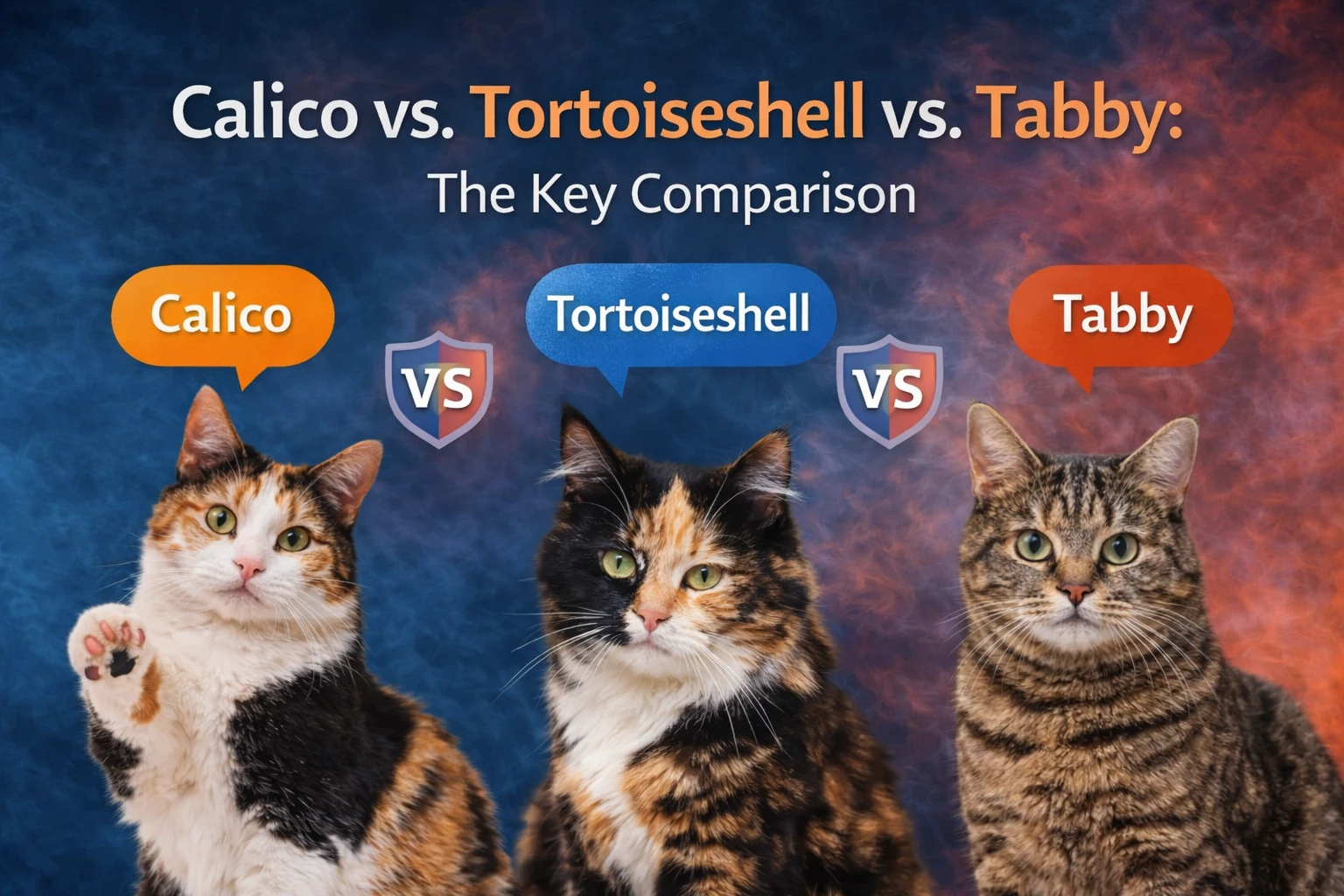 Calico-vs.-Tortoiseshell-vs.-Tabby-The-Key-Comparison