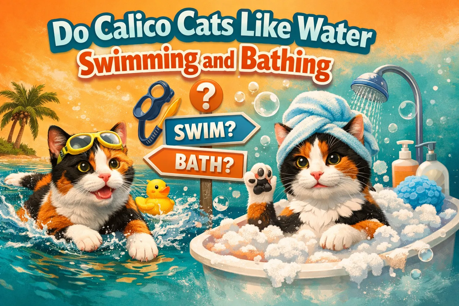 Do-Calico-Cats-Like-Water-Swimming-and-Bathing