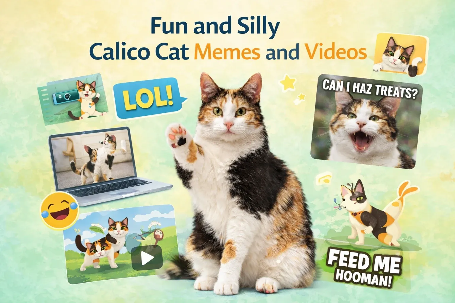 Fun and Silly Calico Cat Memes and Videos