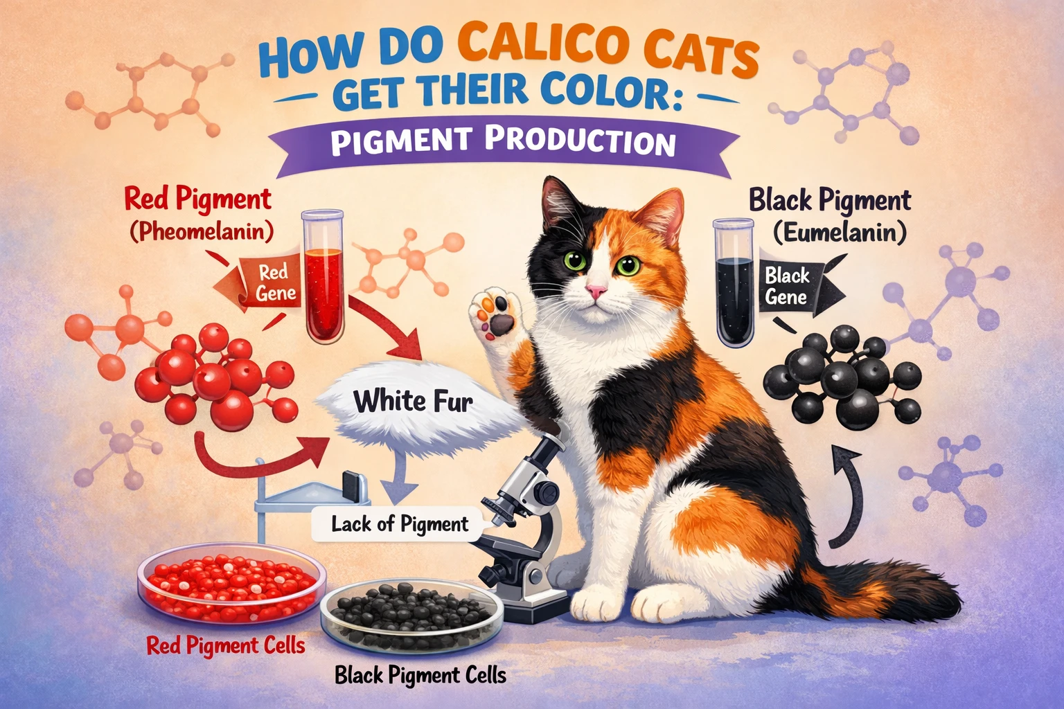 How Do Calico Cats Get Their Color Pigment Production