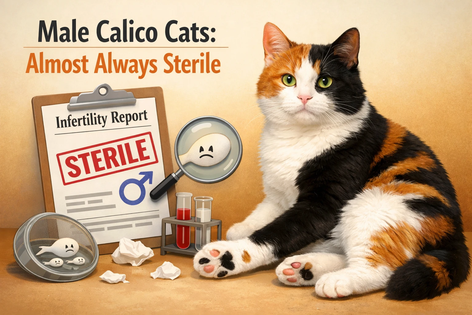 Male Calico Cats Almost Always Sterile