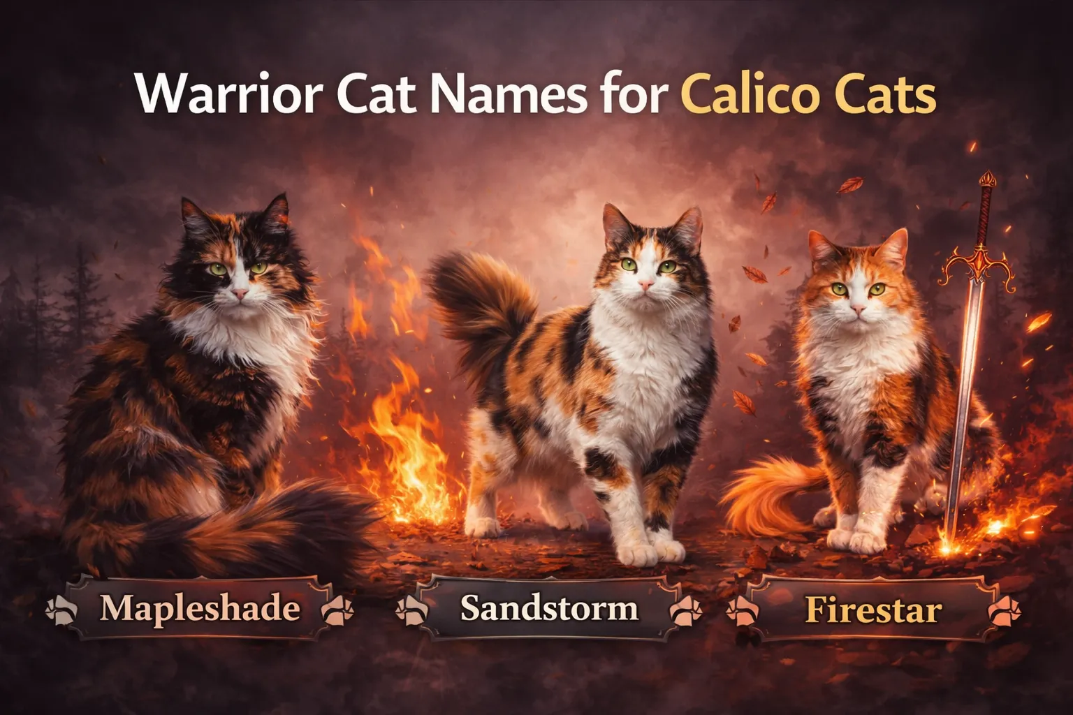 Warrior Cat Names for Calico Cats