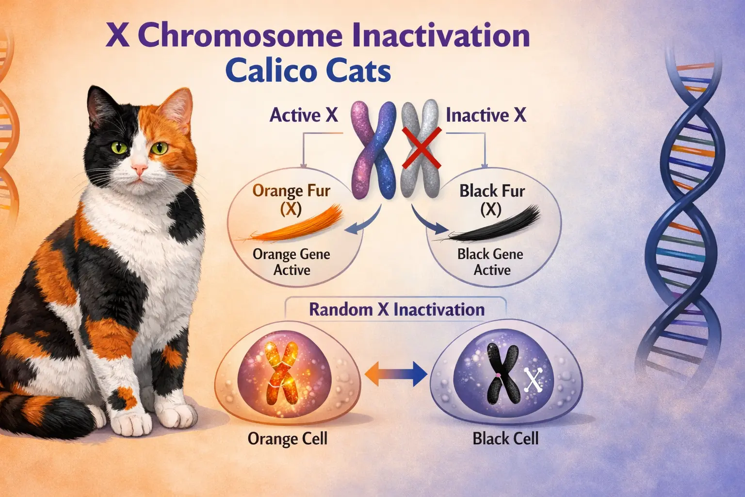 X Chromosome Inactivation Calico Cats